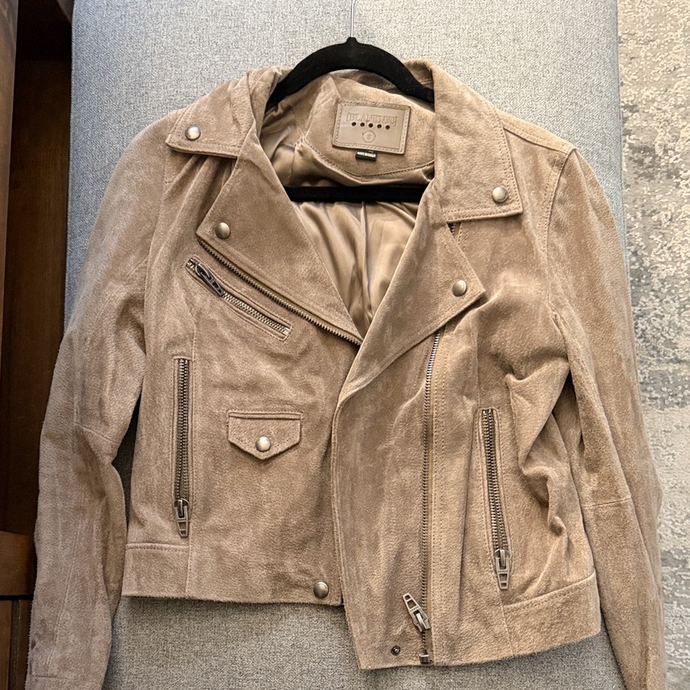 Blank NYC Taupe Leather Jacket